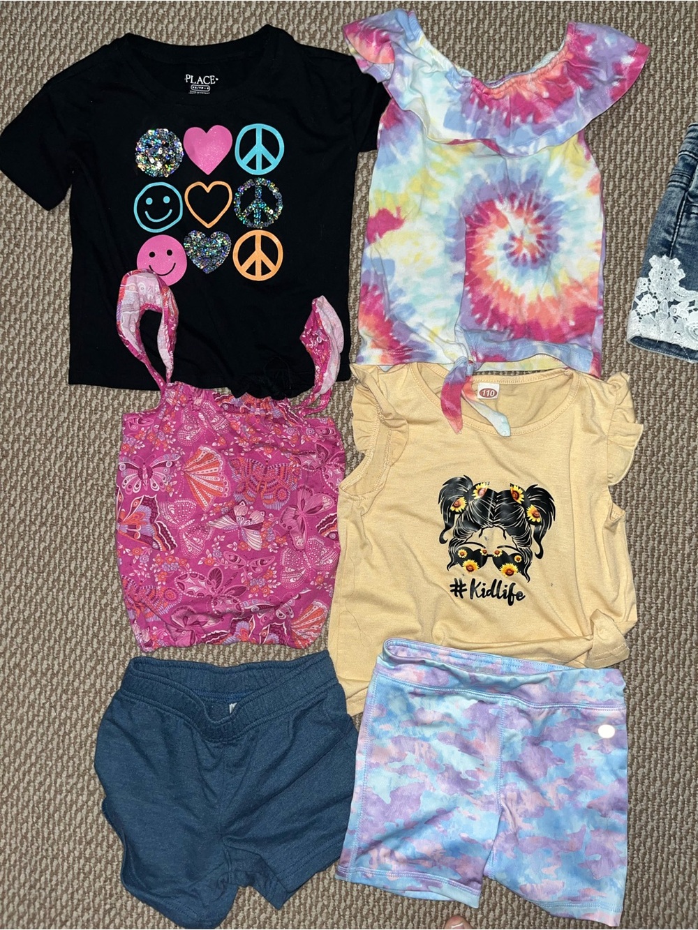 Girls 4T shirts and shorts bundle